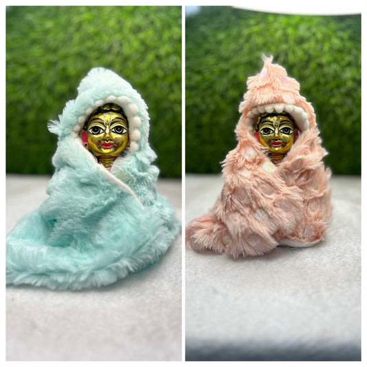 Winter Special Warm Fur Ponchu Pack Of 2 Pc ( Random Color And Print )