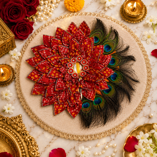 Janmashtami Special Laddu Gopal Dress With Peacock Feather