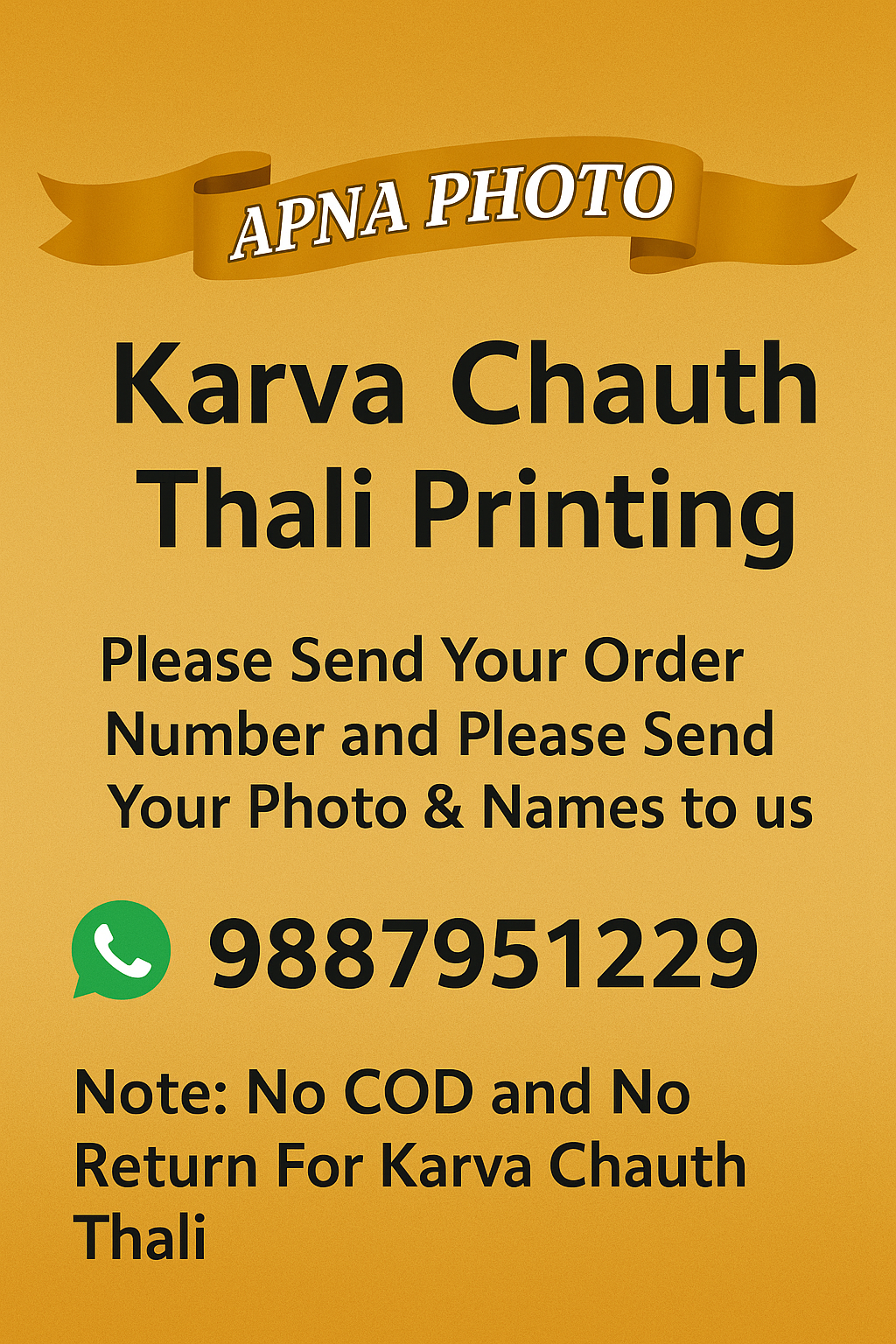Karwa Chauth photo thali set (4pc) Special Personalized Gift Set