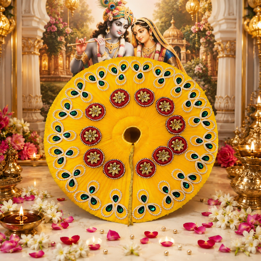 Janmashtami Special Premium Handmade Laddu Gopal Poshak (Yellow) with Matching Pagri