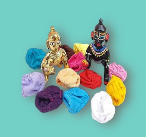 Laddu gopal summer wear nappy pack of 6 pc ( random colour and print ) [Size 0 to 6 ]