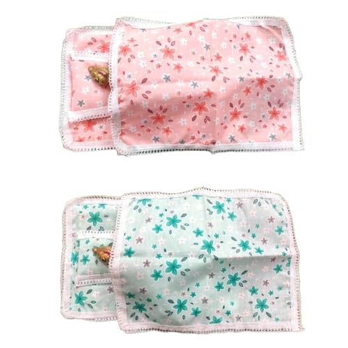 Laddu gopal summer sheet bister with pillow pack of 2 pc ( random colour and print ) [Size 0 to 6 ]