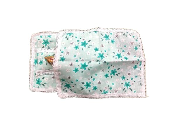 Laddu gopal summer sheet bister with pillow pack of 2 pc ( random colour and print ) [Size 0 to 6 ]