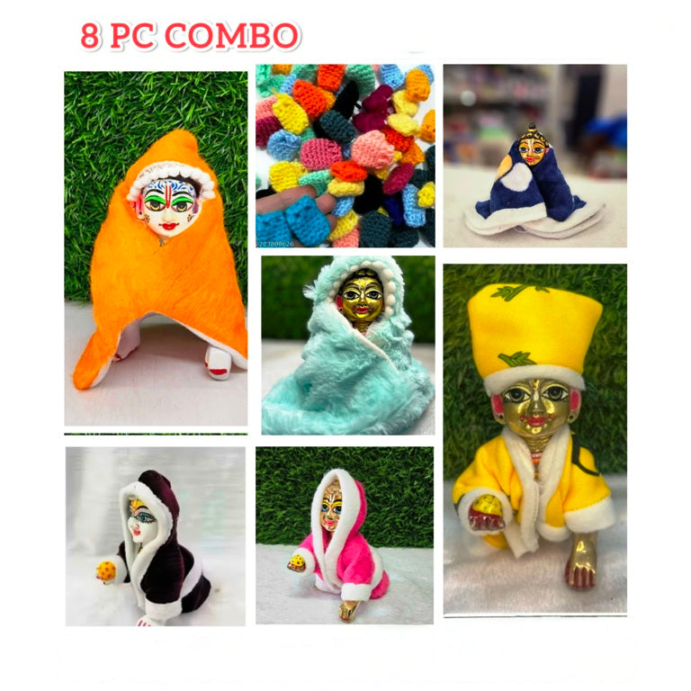 Laddu Gopal Winter Special 8 Pc Combo ( Colour And Print Random )