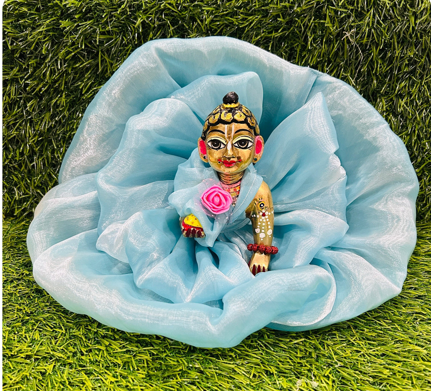 Laddu Gopal New Summer Dress – Pack of 1 | Kanha Ji Heavy Poshak | Krishna Ji Outfit for Festivals & Daily Wear
